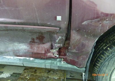 Minivan Door Damaged Before